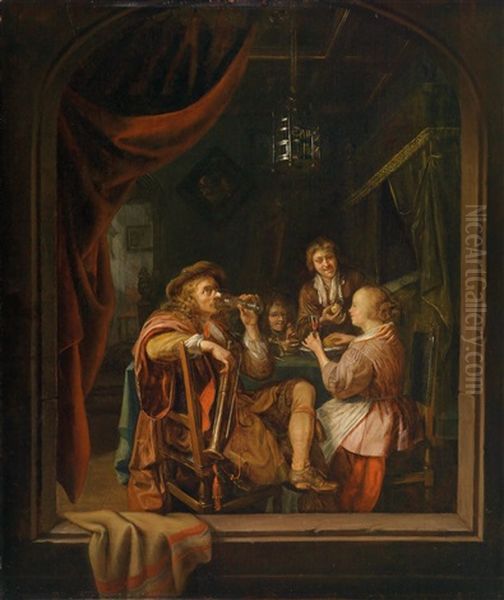 In Der Wirtsstube Oil Painting by Dominicus van Tol