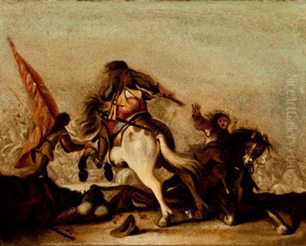 Batalla Oil Painting by Juan de Toledo