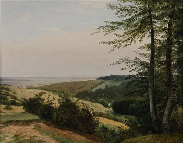 Blick Auf Wien Vom Kahlenberg Oil Painting by Matthias Rudolf Toma