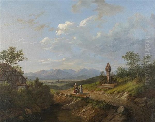 Paysage Autrichien Oil Painting by Matthias Rudolf Toma