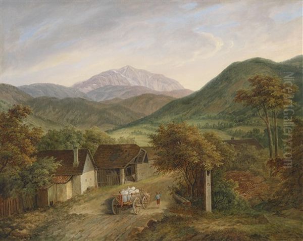 Blick Auf Den Schneeberg Oil Painting by Matthias Rudolf Toma