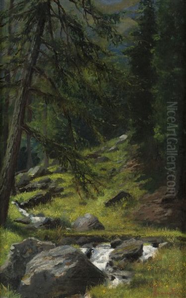 Nel Bosco Oil Painting by Achille Tominetti