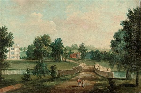 The Elysian Garden At Audley End, Saffron Walden Oil Painting by William Tomkins