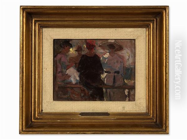 Three Ladies Oil Painting by Lodovico Tommasi