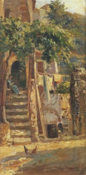 Scena Di Paese Oil Painting by Publio de Tommasi