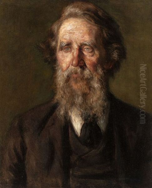 Portrait Of An Elderly Bearded Man by Frank Hector Tompkins