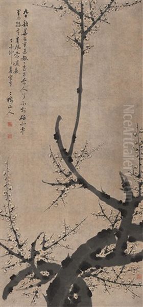 Plum Flower Oil Painting by  Tong Ershu