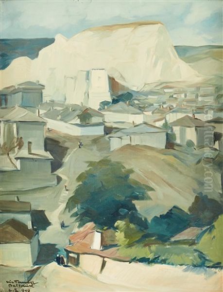 View Over The Town Of Balchik Oil Painting by Nicolae Tonitza