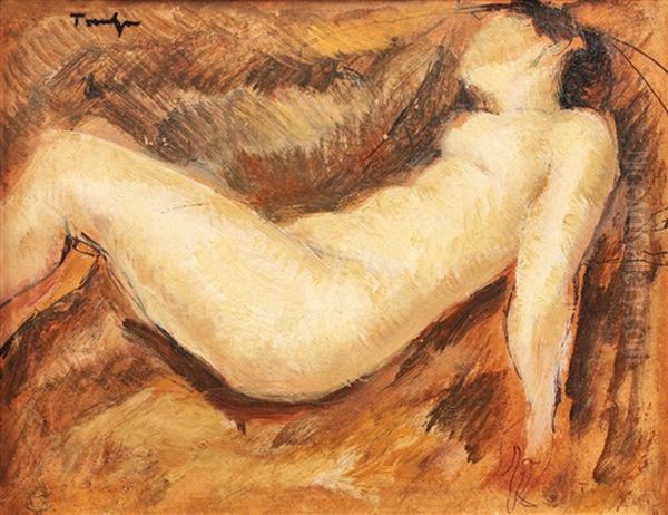 Studiu De Nud Oil Painting by Nicolae Tonitza