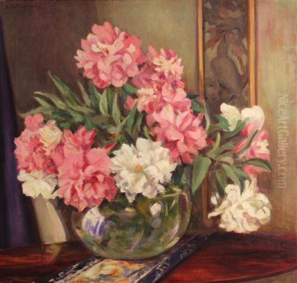 Peonies Oil Painting by Linley Munson Tonkin