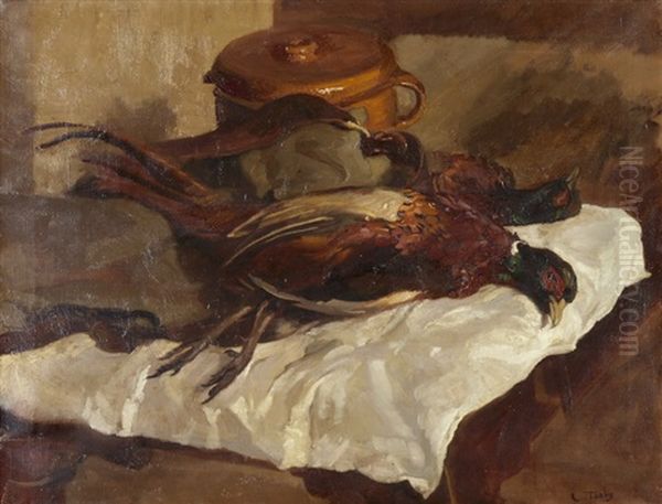 Stillleben Mit Fasan Oil Painting by Charles Richard Tooby