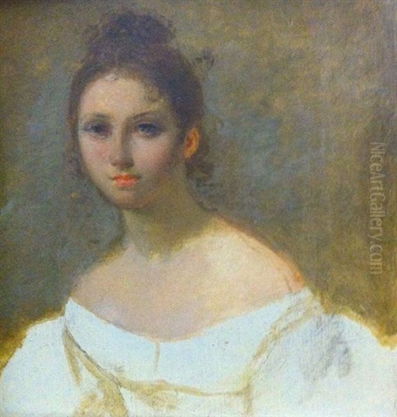 Etude De Dame De Qualite (study) Oil Painting by Rodolphe Toepffer