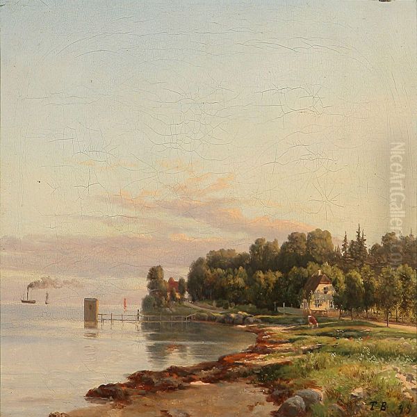 View From The Old Bellevue, 
Denmark Oil Painting by Thorald Brendstrup