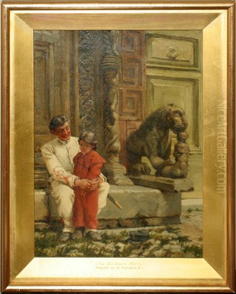 The Soldier's Story Oil Painting by Frank William Warwick Topham