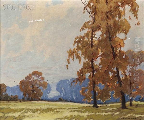 Early Autumn Landscape Oil Painting by James Topping