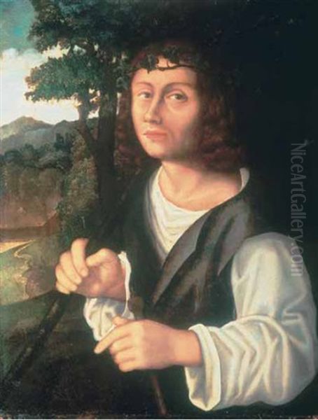 Pastore Davanti A Un Paesaggio Oil Painting by Francesco di Marco India Torbido