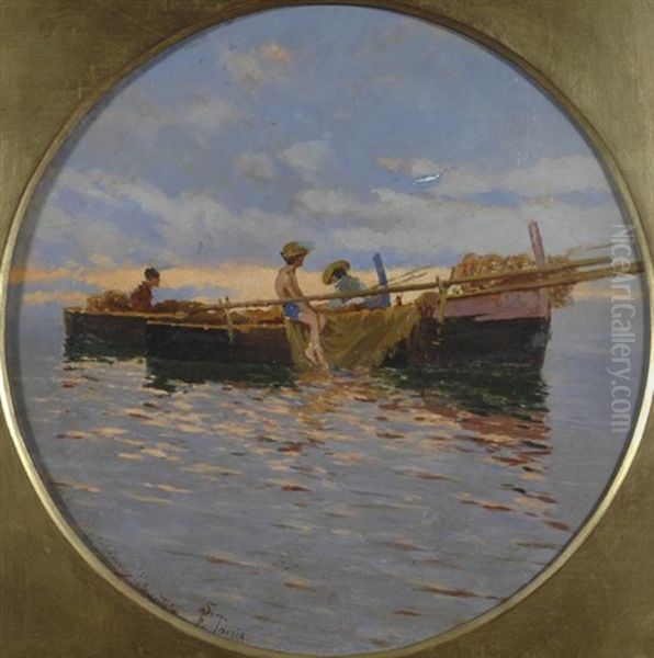 Pescatorelli Oil Painting by Francesco Saverio Torcia