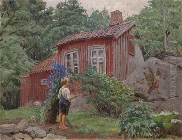 Graaveier Oil Painting by Thorvald Torgersen