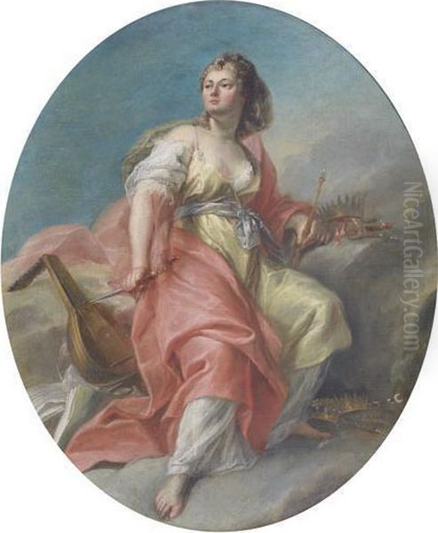 Melpomene Oil Painting by Nicolas-Guy Brenet