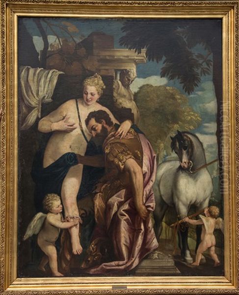 Mars And Venus United By Love After Veronese Oil Painting by Antonio Milocco Torino