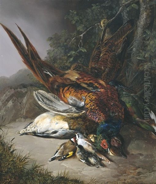 Jagdstilleben Mit Toten Wildvogeln Oil Painting by Karl Wilhelm Tornau