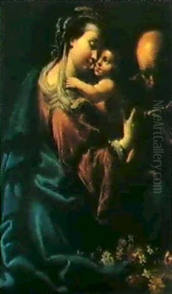 Sacra Famiglia Oil Painting by Niccolo Tornioli