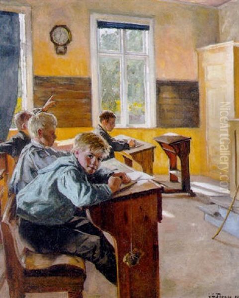 In The Classroom Oil Painting by Karen Elizabeth Tornoe