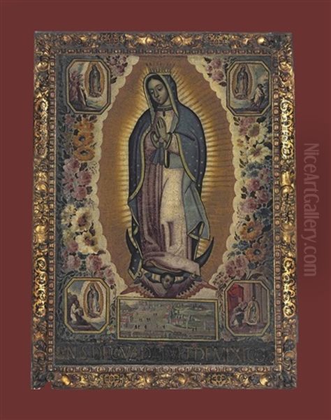 Virgen De Guadalupe Oil Painting by Antonio De Torres