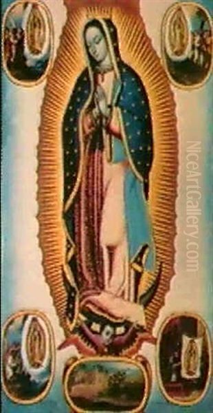 Virgen De Guadalupe Oil Painting by Antonio De Torres