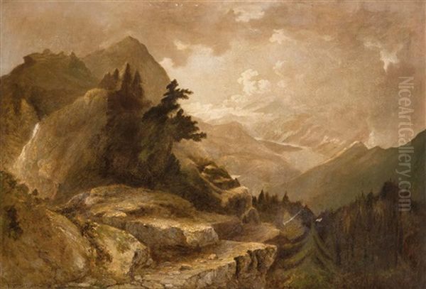 Paisaje De Montana Oil Painting by Francisco Torrescassana