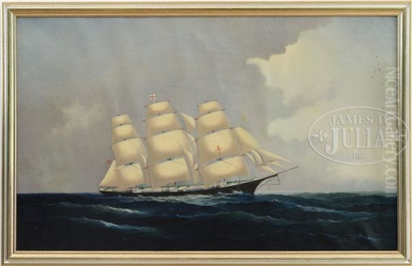 Portrait Of The Ship Dreadnaught Oil Painting by Charles Torrey