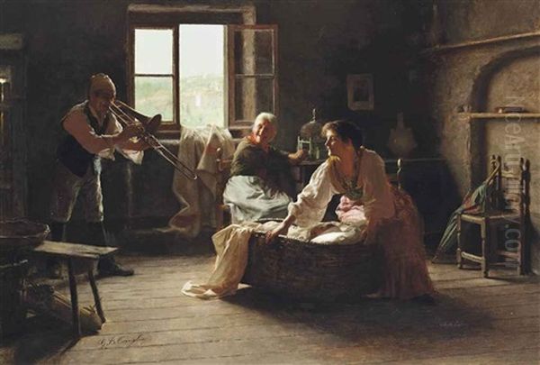 The Lullaby Oil Painting by Giovanni Battista Torriglia