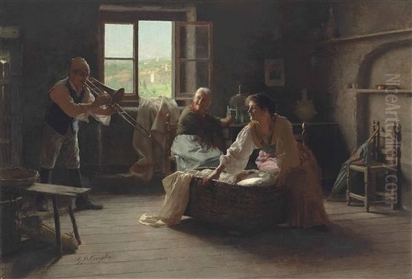 The Lullaby Oil Painting by Giovanni Battista Torriglia