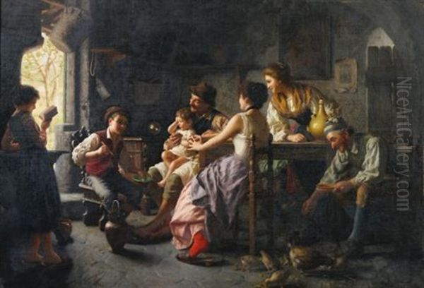 The Storyteller Oil Painting by Giovanni Battista Torriglia