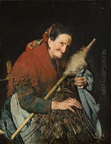 Ai Lavori Domestici Oil Painting by Pietro Torrini