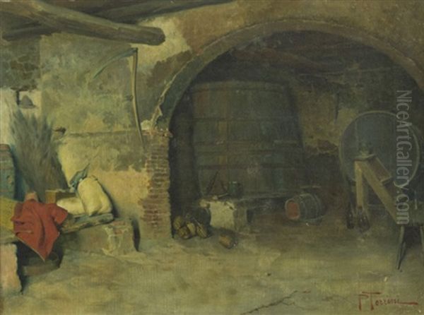 Cantina Oil Painting by Pietro Torrini