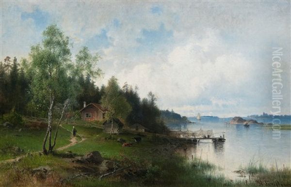 Shore View Oil Painting by Harald (Sten H.) Torsslow