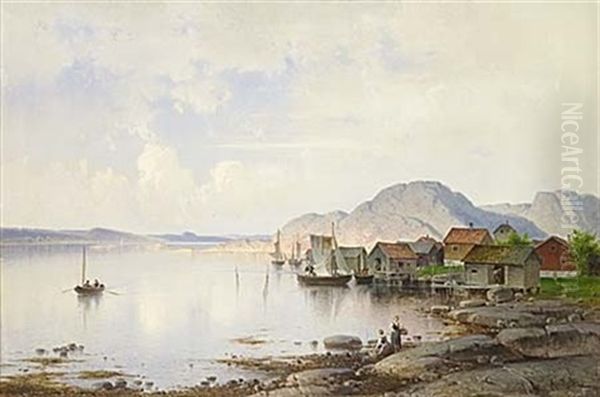 Fiskelage Oil Painting by Harald (Sten H.) Torsslow