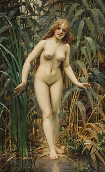 The Young Bather Oil Painting by Victor Tortez