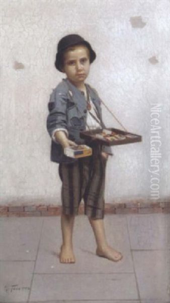 Der Junge Streichholzverkaufer Oil Painting by Giovanni Toscano