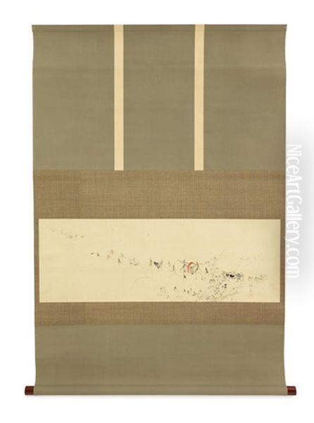 Yokomono (horizontal Kakejiku [hanging Scroll]) Oil Painting by Kodera Tosen