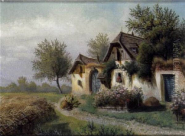 Sommertag In Ruhrsdorf, Wachau Oil Painting by Alois Tott