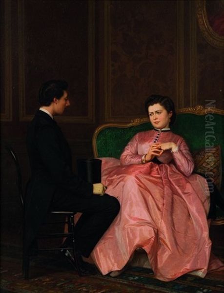 Le Rendez-vous Galant Oil Painting by Auguste Toulmouche