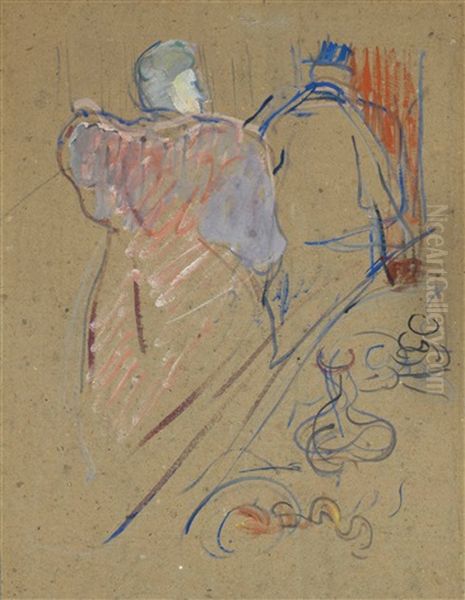 L'argent (comedie En 4 Actes De M.e. Fabre) Oil Painting by Henri De Toulouse-Lautrec