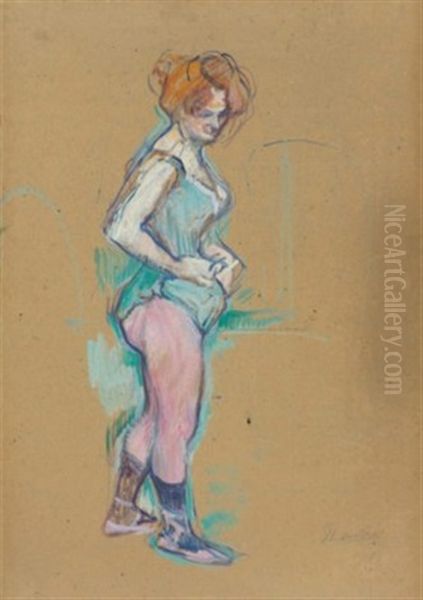 Trapeziste Du Cirque Fernando Oil Painting by Henri De Toulouse-Lautrec