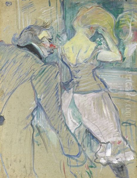 A Armenonville, En Cabinet Particulier Oil Painting by Henri De Toulouse-Lautrec