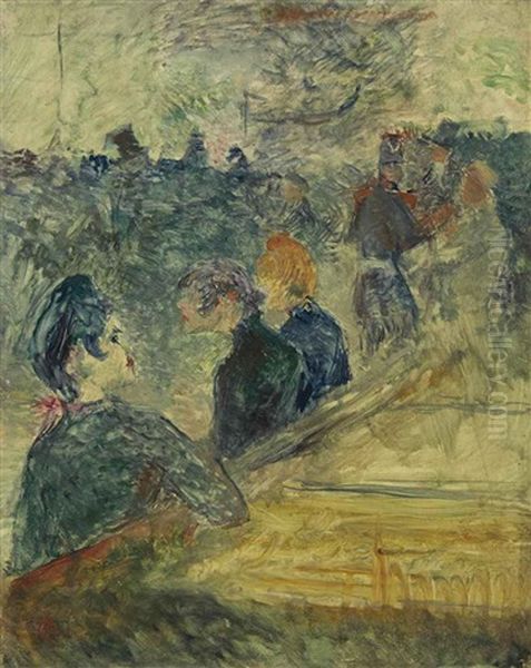 Au Bal Du Moulin De La Galette Oil Painting by Henri De Toulouse-Lautrec