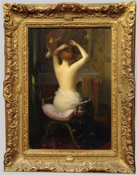 Femme A La Toilette Oil Painting by Etienne Tournes