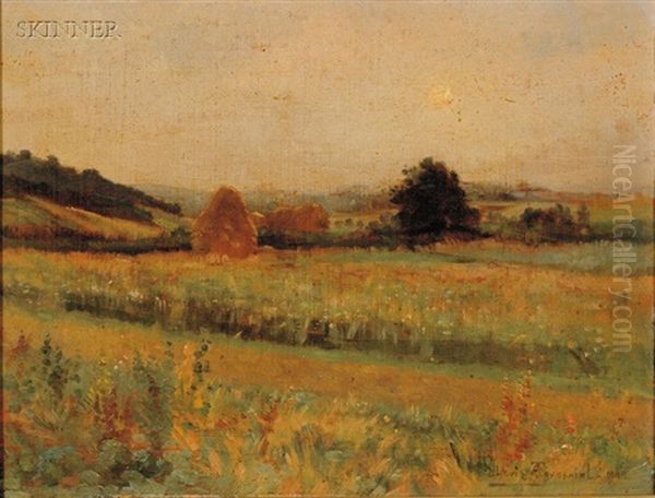 Quiet Meadow Oil Painting by Anatole Louis Toussaint