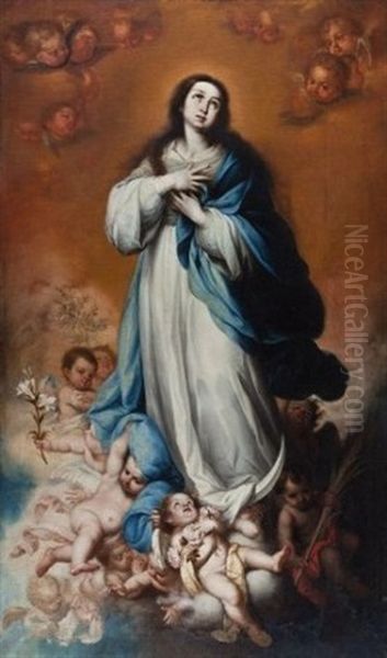 Inmaculada Concepcion Oil Painting by Miguel Alonso De Tovar